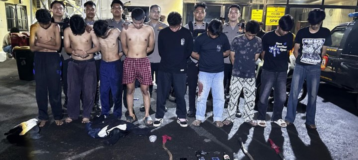 Bawa Sajam, 10 Pemuda Diciduk Polisi Diduga Hendak Tawuran