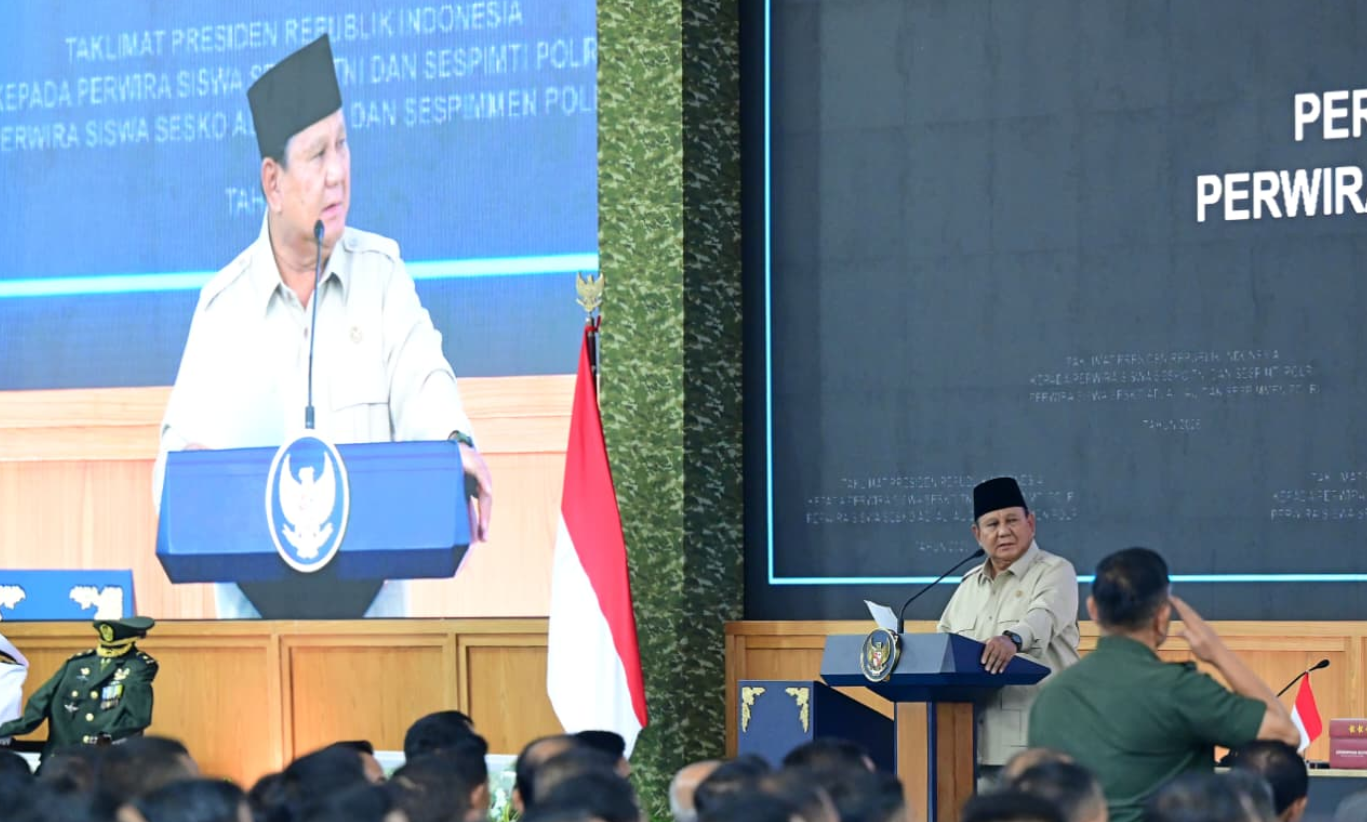 Taklimat Prabowo di Seskoad: TNI Harus Adaptif Hadapi Dinamika Geopolitik Global