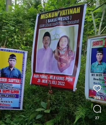 Mirip Kampanye Calon Bupati, Undangan Hajatan Pakai Banner