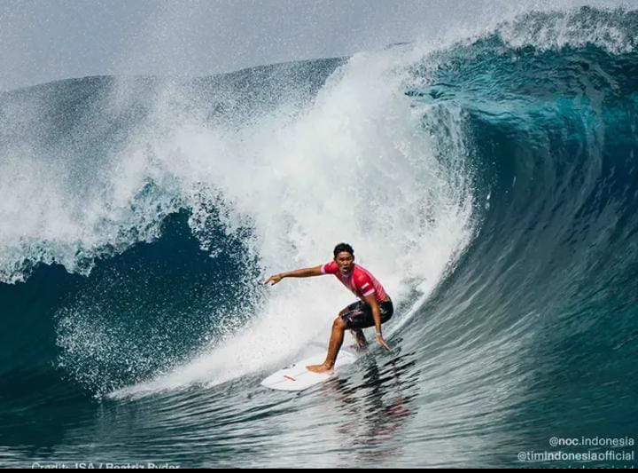 Terhenti di Teahupo'o! Mimpi Emas Rio Waida Pupus di Babak Kedua Olimpiade