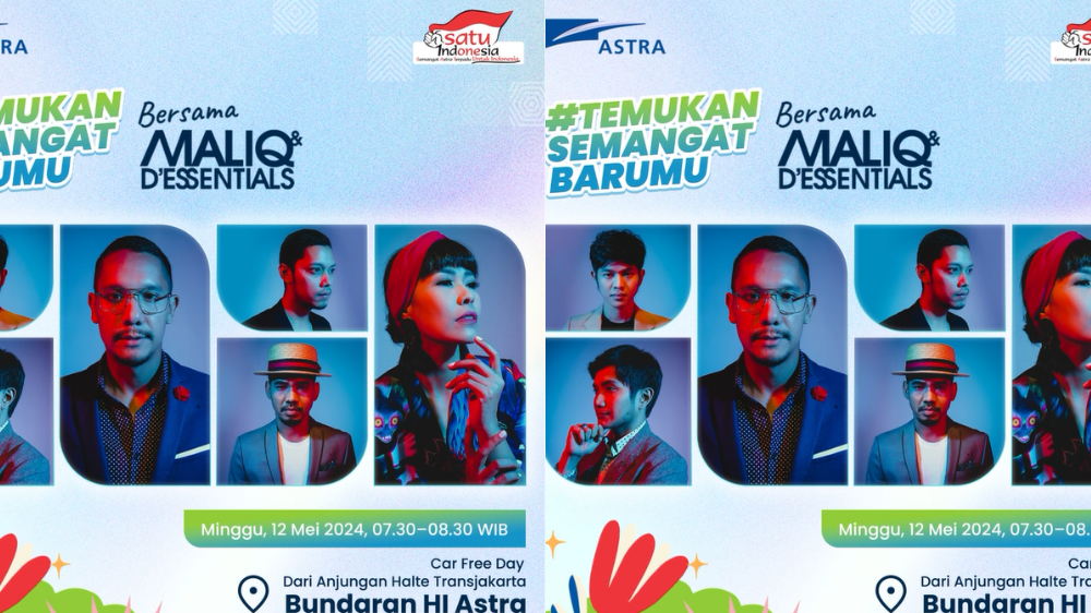 Konser Gratis MALIQ & D'Essentials di Anjungan Halte Transjakarta Bundaran HI Astra 12 Mei 2024, Weekend Bikin Romantis