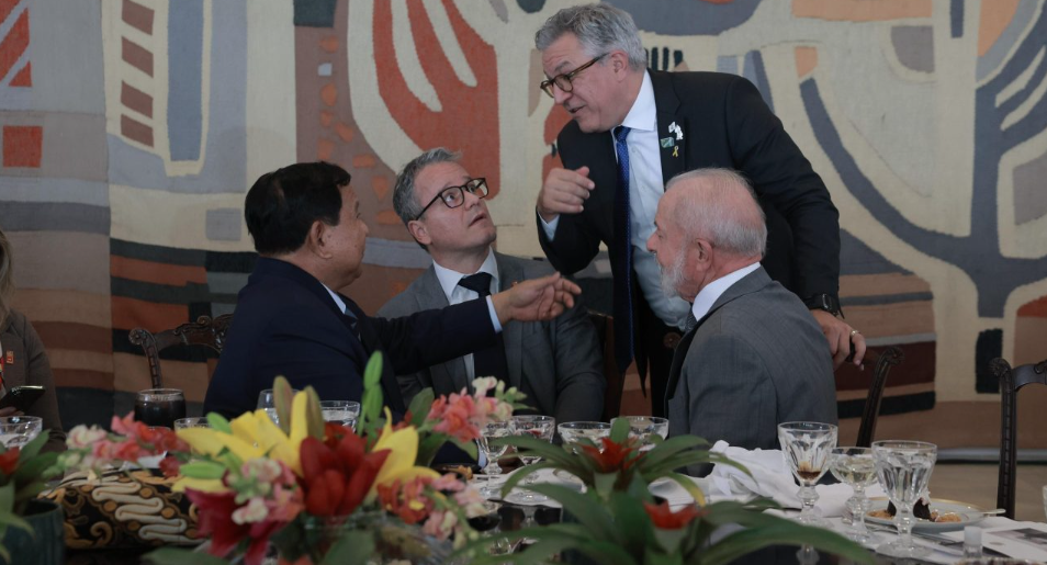 Presiden Prabowo Hadiri Jamuan Santap Siang Kenegaraan Bersama Presiden Lula di Brasilia