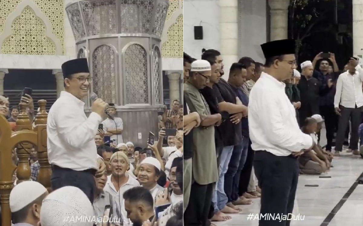 Momen Anies Baswedan Hadiri Kegiatan Sholawat Asyghil di Masjid Raya Langsa Aceh, Sempat Jadi Imam Salat