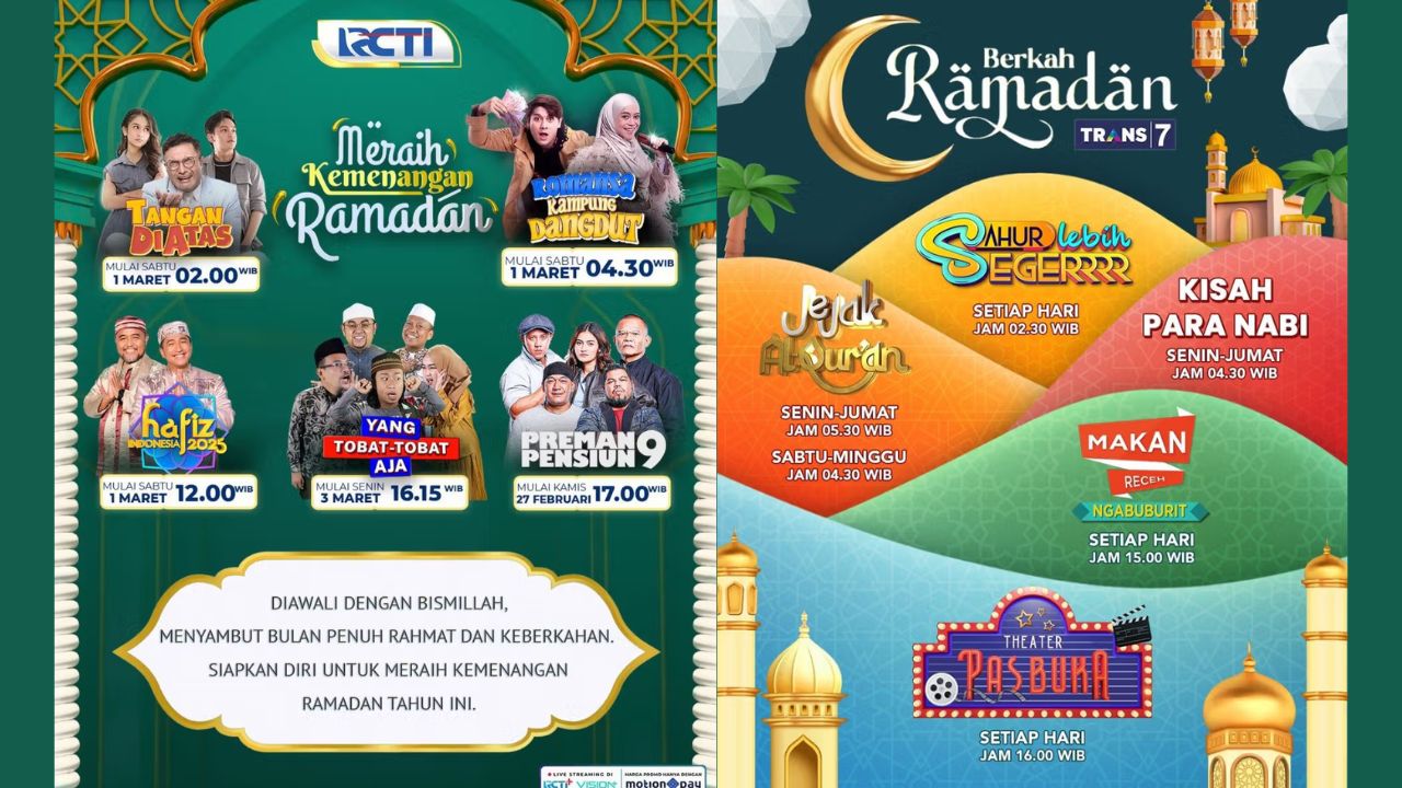 25 Daftar Program TV Saat Sahur dan Berbuka Selama Ramadan 2025 di RCTI, SCTV, Trans7, hingga GTV