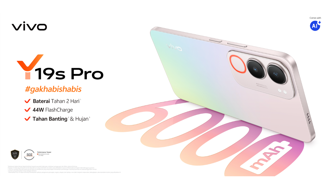 Vivo Y19s Pro Resmi Diluncurkan di Jakarta Fair Kemayoran 2025, Harga Mulai Rp1,5 Juta