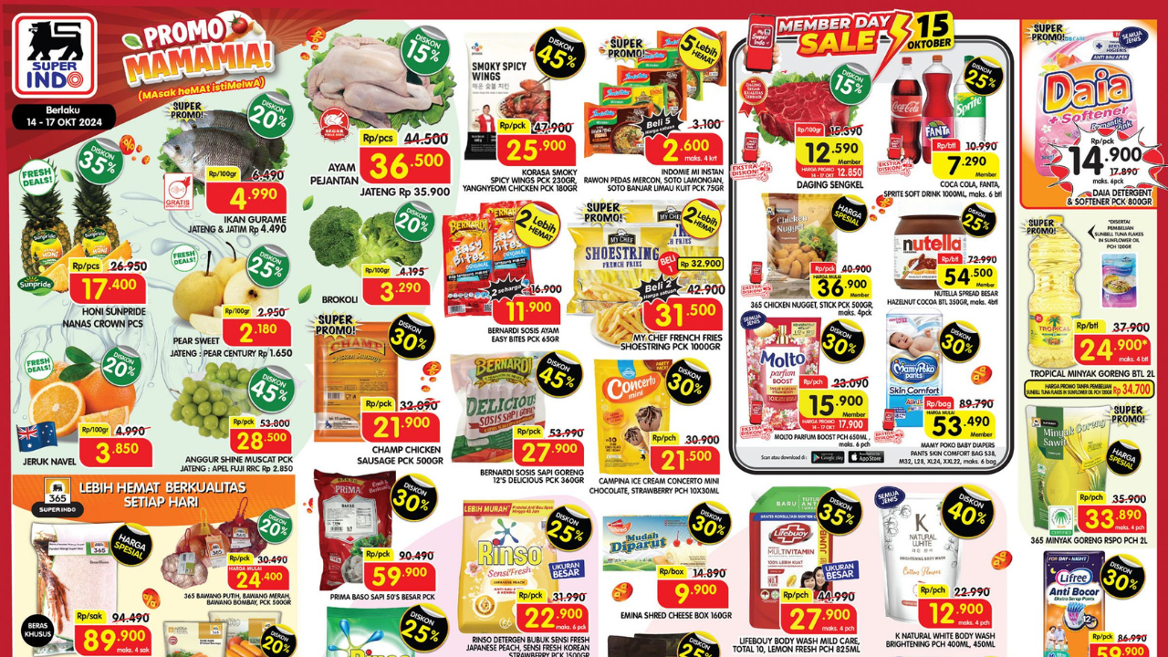 Katalog Promo Superindo Weekday 14-17 Oktober 2024, Ada Ikan Gurame Mulai Rp4 Ribuan