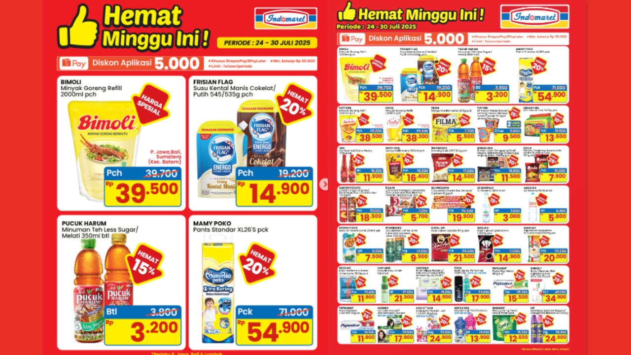 Promo Indomaret Spesial Akhir Pekan 26 Juli 2025, Kopi Bubuk-Gula Pasir Mulai Rp20 Ribuan