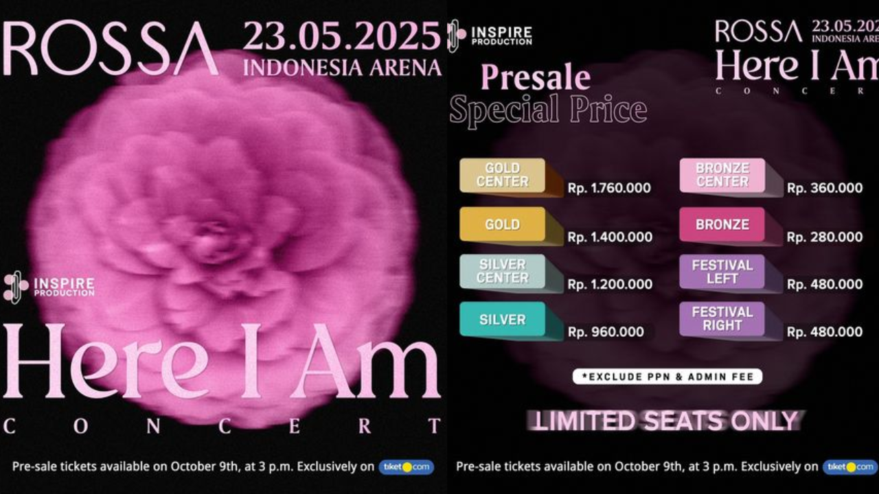 Siap Galau Bareng! Rossa Gelar Konser di Indonesia Arena 23 Mei 2025, Harga Tiket Mulai Rp280 Ribu