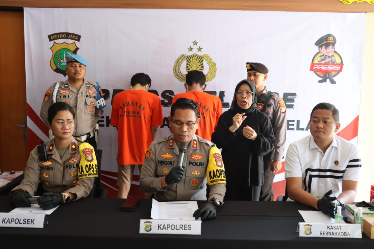 2 Orang Ditangkap Polres Pelabuhan Tanjung Priok, Diduga Terlibat Penyalahgunaan Sabu