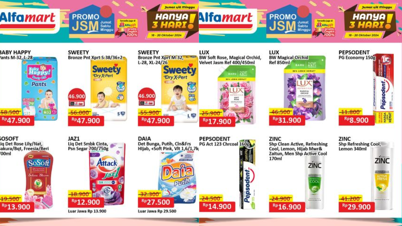 Serbu! Katalog Promo Alfamart Hari Ini 20 Oktober 2024, Detergen Rp12 Ribuan