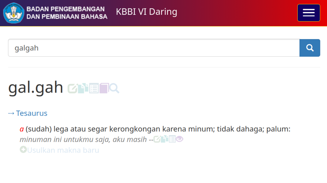 Resmi, Kata 'Galgah' sebagai Lawan Kata 'Haus' Masuk KBBI, Ini Sosok Penemunya!