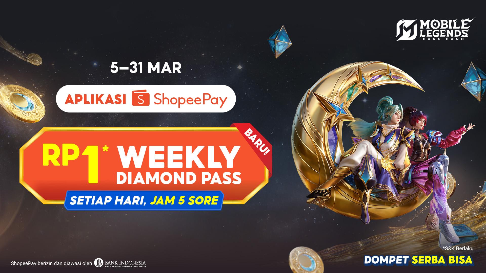 ShopeePay Luncurkan Promo Weekly Diamond Pass MLBB Rp1