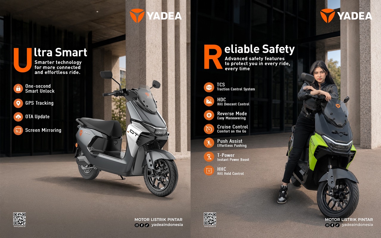 Bukan Sekadar Motor Listrik, Yadea GS70 Bawa Filosofi UR-ONE untuk Pengendara