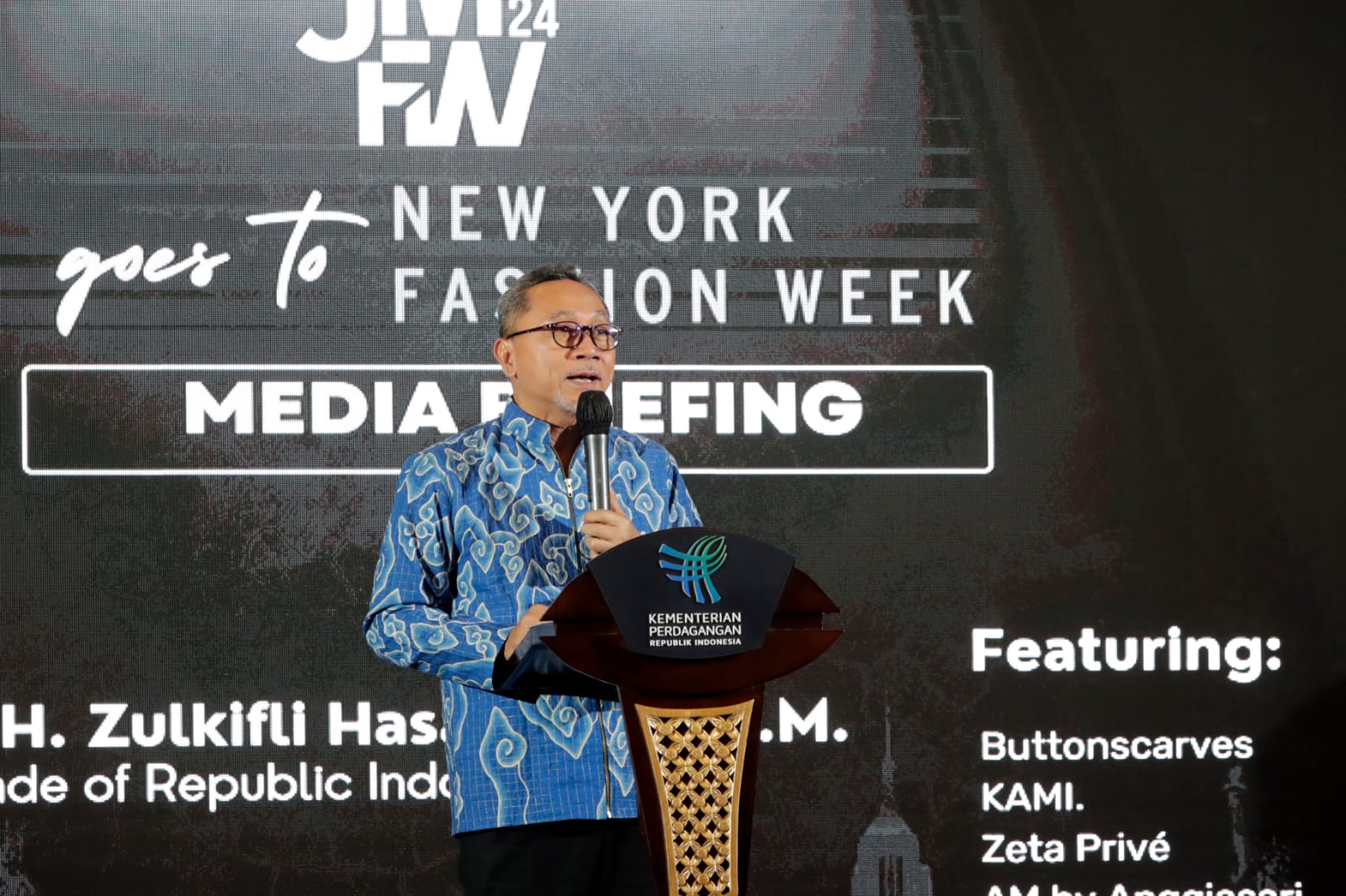 Perkuat Jenama Indonesia, Mendag Zulkifli Hasan: Menuju New York Fashion Week