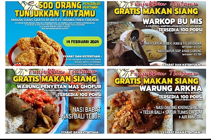 Polres Tanjung Perak Siapkan Makan Gratis Usai Coblosan
