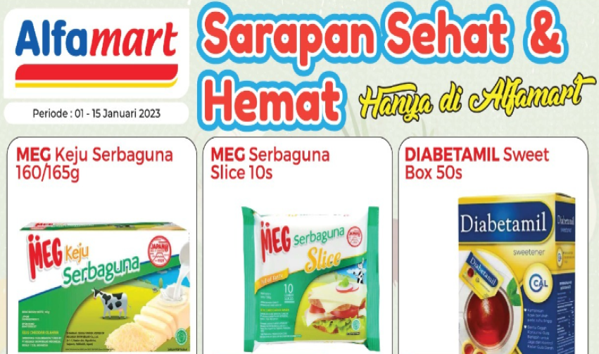 Promo Alfamart Sarapan Sehat dan Hemat, Periode 1-15 Januari 2023: Harga Keju Cuma Rp 10 Ribu-an