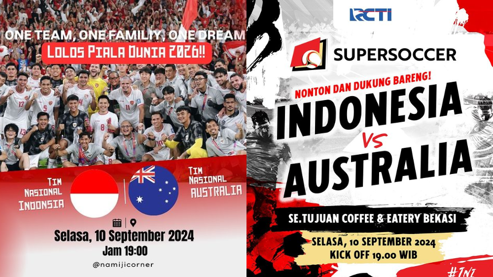 Recommended! 10 Lokasi Nobar Timnas Indonesia vs Australia di Tangerang Raya, Warga Buruan Merapat