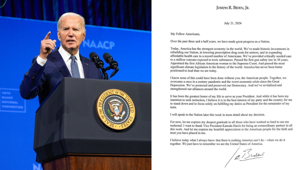 Isi Surat Pengunduran Diri Joe Biden dari Pilpres AS, Ucapkan Terima Kasih pada Warga Amerika