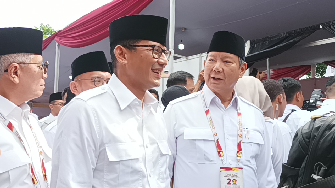 Sandiga Uno dan Prabowo Hadir di Perayaan HUT Partai Gerindra ke-15