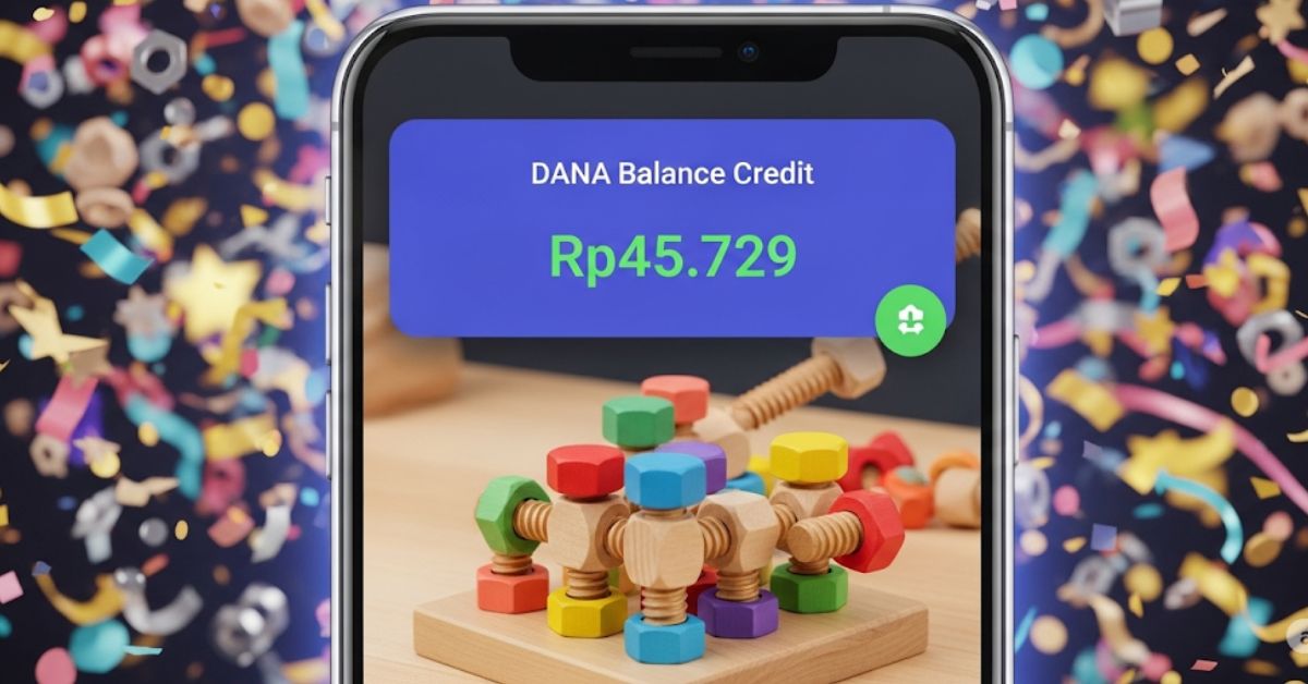 Cara Dapat Saldo DANA Gratis Rp 45.729 dari Game Teka-teki Sekrup Kayu Berwarna