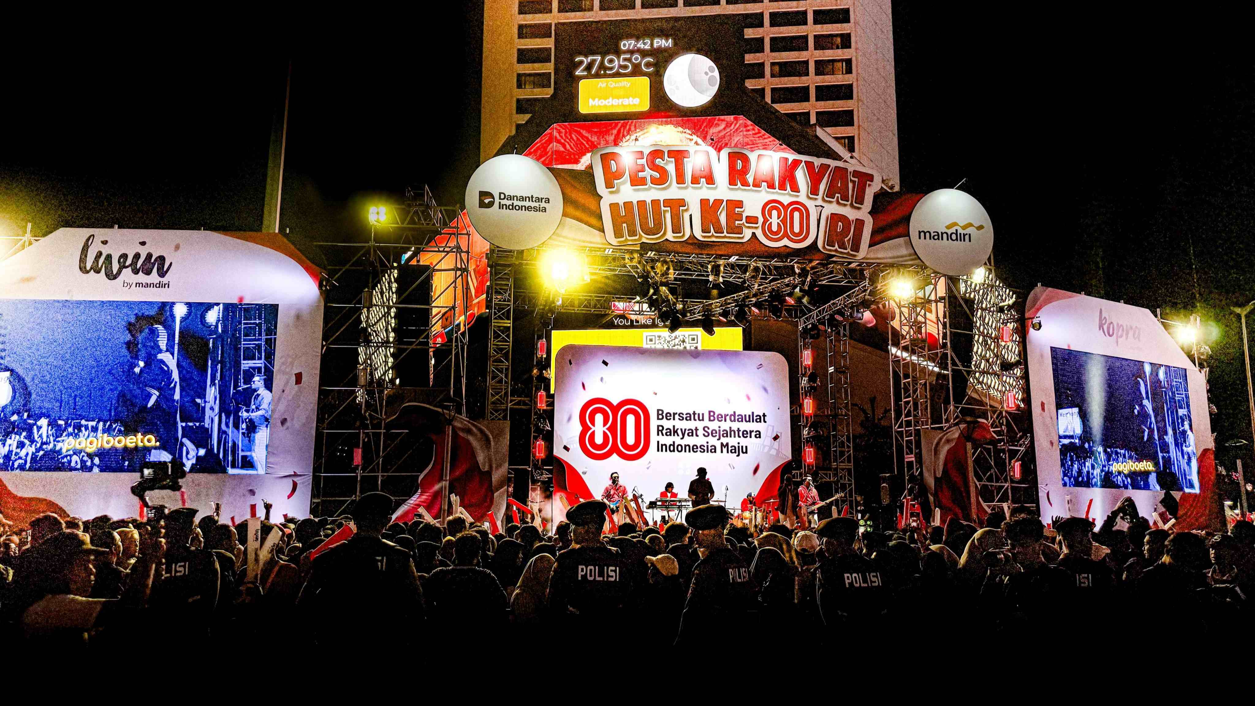 Gelorakan Semangat Nasionalisme, Bank Mandiri Meriahkan Pesta Rakyat HUT RI Ke-80 di Bundaran HI