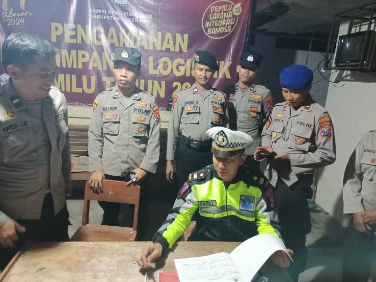 Polres Pamekasan Amankan Gudang Logistik Pemilu