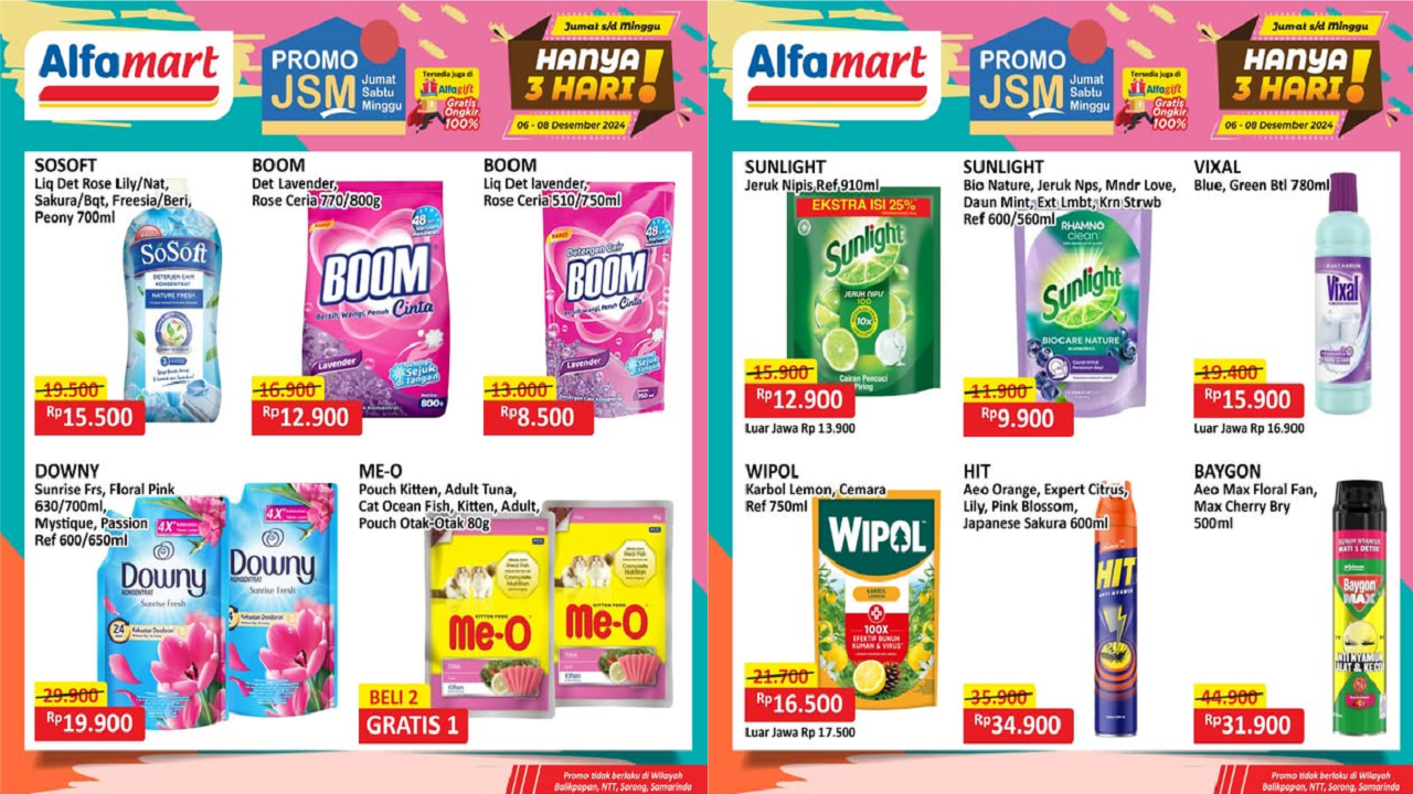 Promo JSM Alfamart Terbaru Hari Ini 7 Desember 2024, Detergen Baju Mulai Rp8 Ribuan