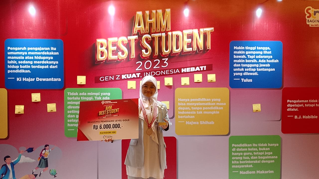 Mantap! Siswi SMK Binaan Wahana Sabet Gelar AHM Best Student 2023, Ini Karyanya!