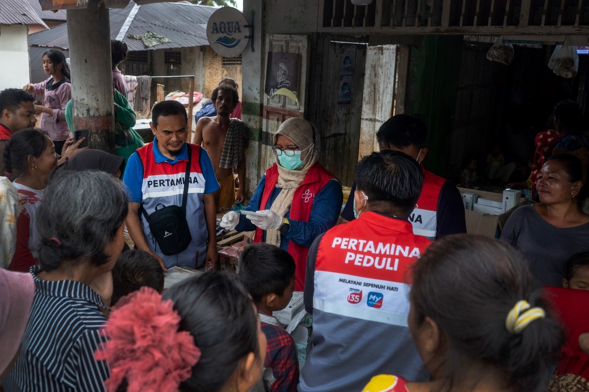 Pertamina Peduli Kerahkan Relawan dan Posko Medis Bantu Warga Terdampak Banjir dan Longsor
