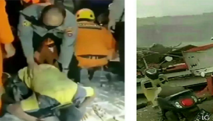 Masha Allah! Pria Ini Langsung Sujud Syukur Usai Selamat dari Reruntuhan Bangunan Minimarket di Banjar