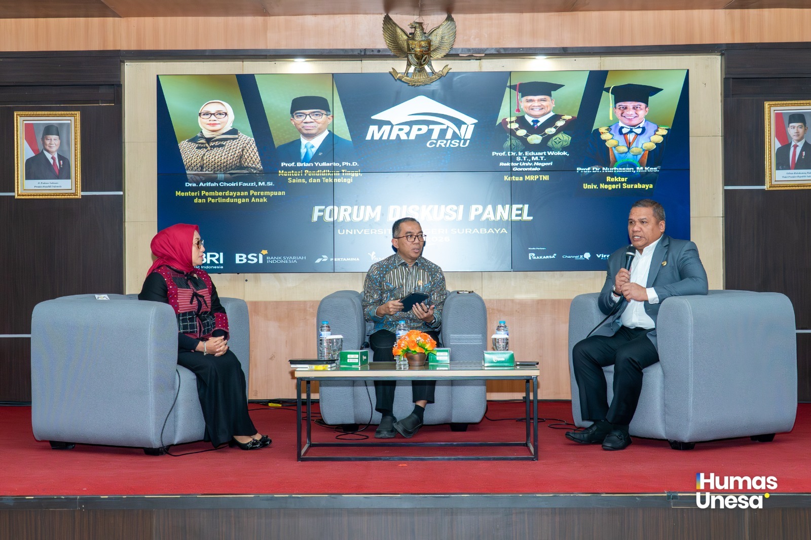 Diskusi Panel di Unesa, Mendiktsaintek: Kampus Tak Boleh Jadi Tempat Kekerasan!