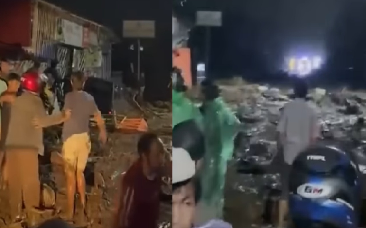 Banjir Bandang Solok Tutup Akses Logistik Padang-Jambi, 8 KK dengan 36 Jiwa Dievakuasi ke Rumah Wakil Bupati