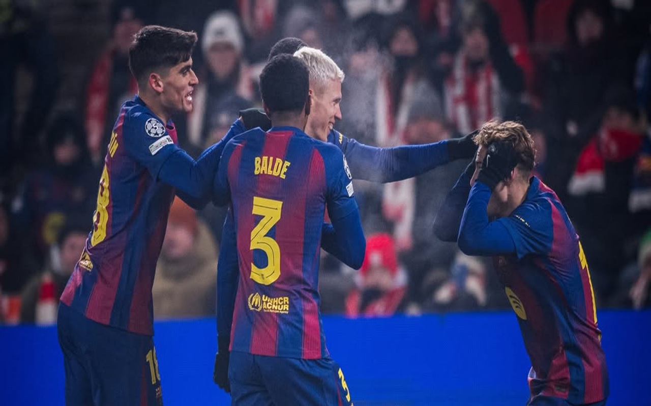 Barcelona Bangkit Dramatis, Tekuk Slavia Praha 4-2 dan Dekati Tiket 16 Besar Liga Champions
