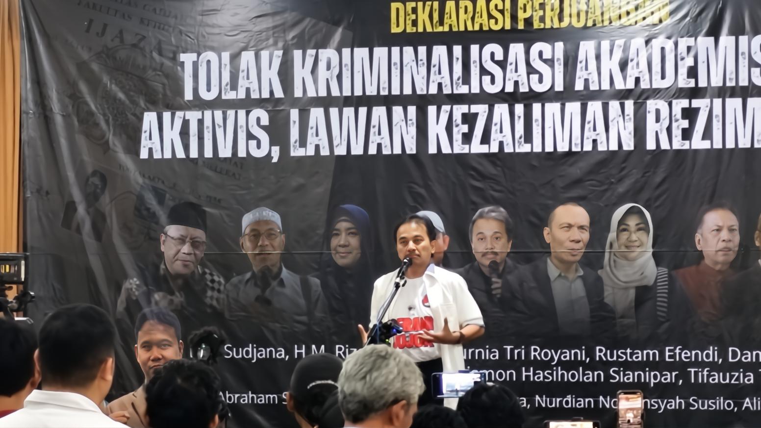 Roy Suryo, Abraham Samad hingga Erros Djarot Hadiri Deklarasi Lawan Kezaliman Jokowi!