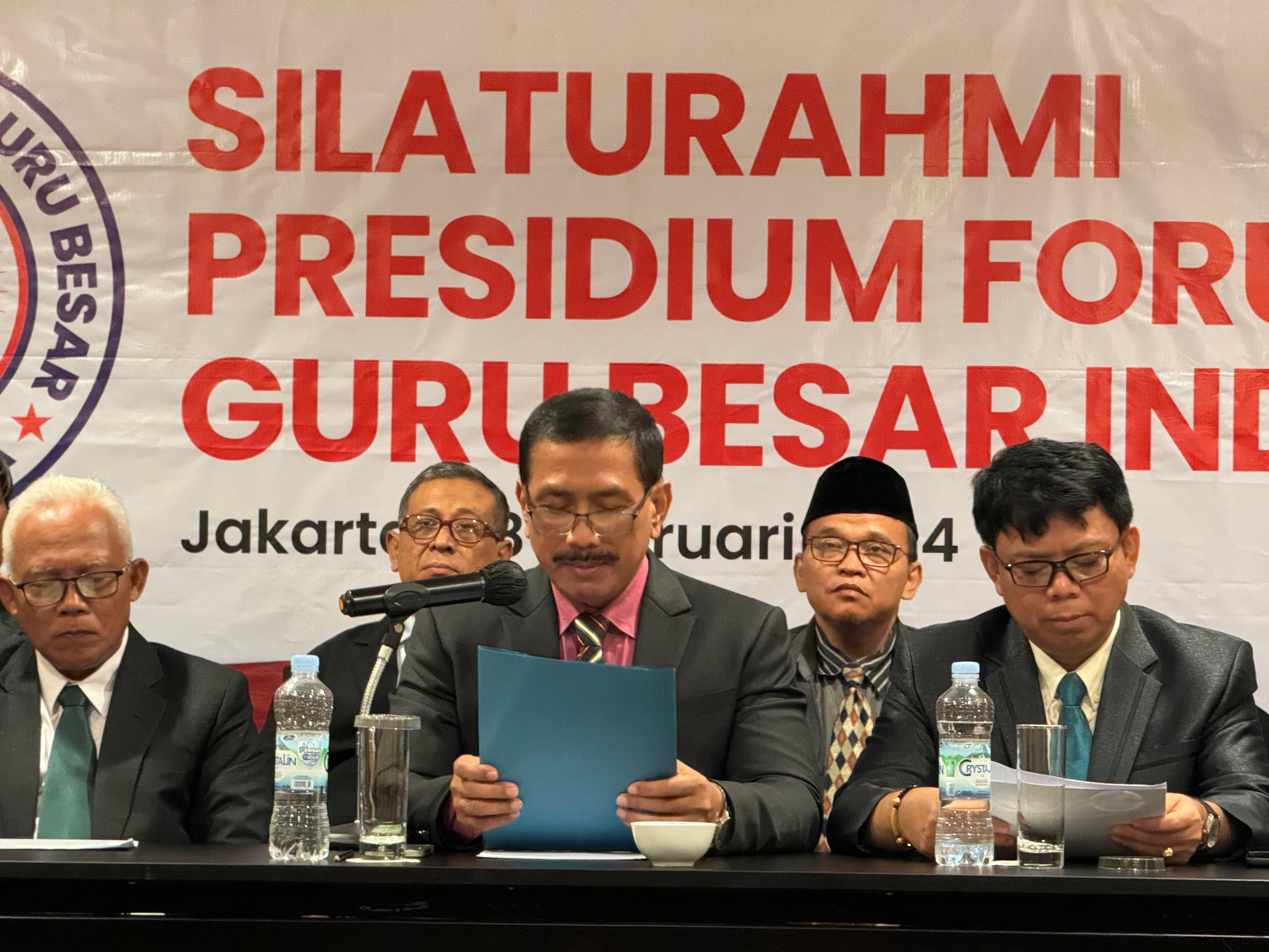 Forum Guru Besar Indonesia Himbau Civitas Akademika Hindari Pernyataan Yang Menggiring Opini Politik Elektoral