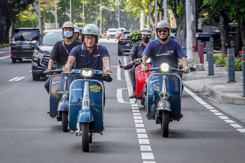 Sandiaga Uno Ingin Vespa World Day 2022 di Bali Bisa Bangkitkan Sektor Pariwisata