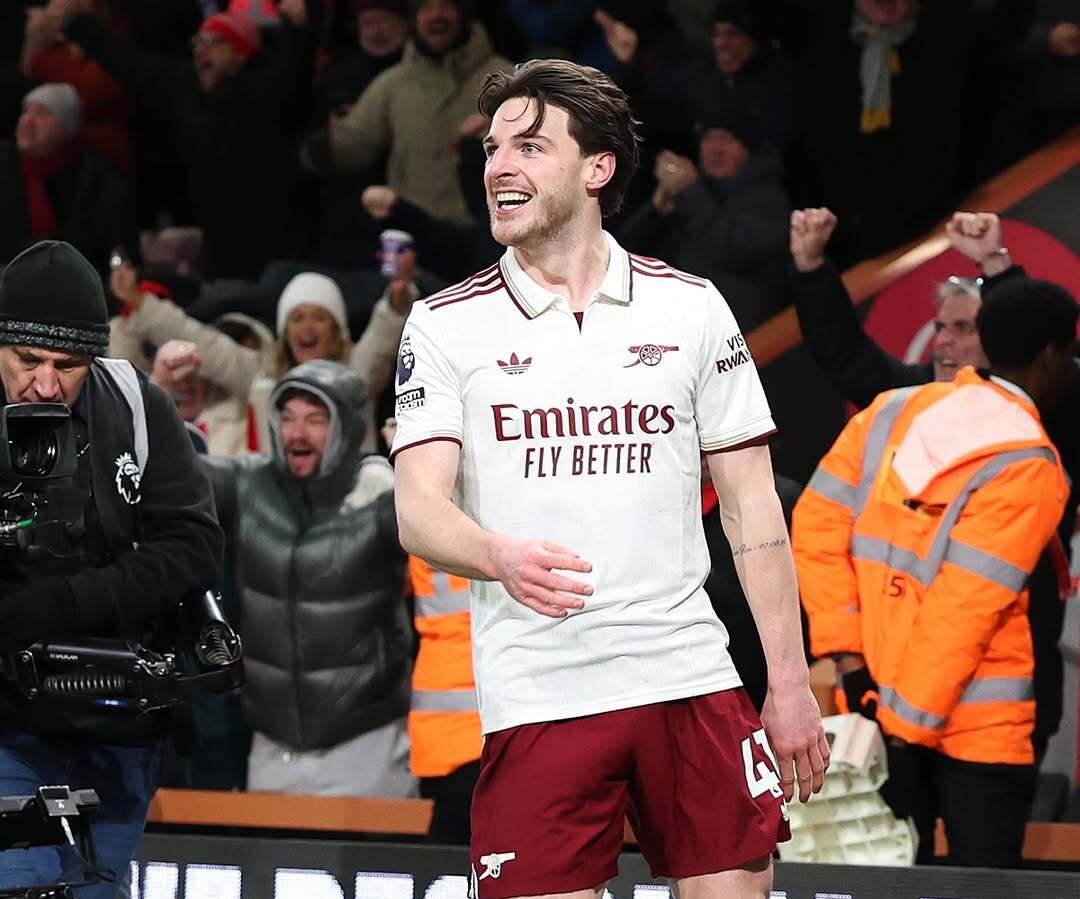Bournemouth vs Arsenal 2-3, Declan Rice Comeback Langsung Cetak Brace