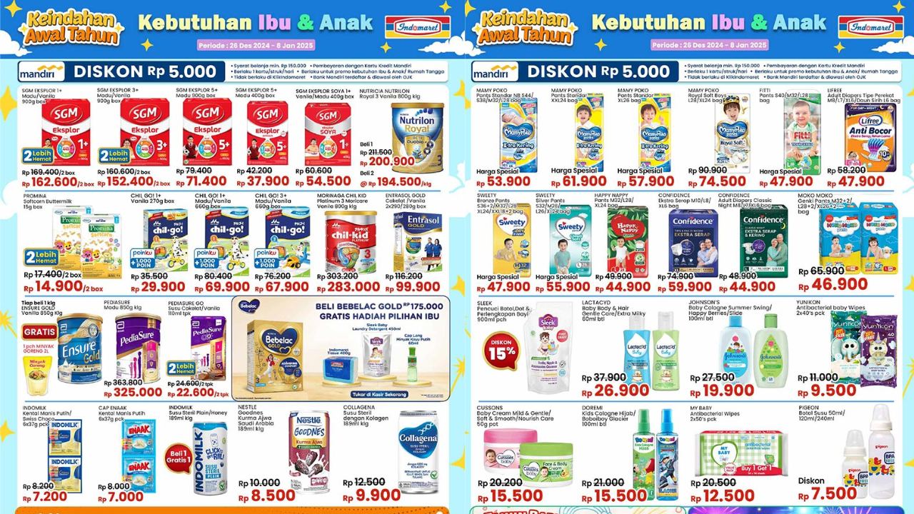 Katalog Promo JSM Indomaret 3-5 Januari 2025, Susu Bayi SGM Eksplor Soya Cuma Rp50 Ribuan!