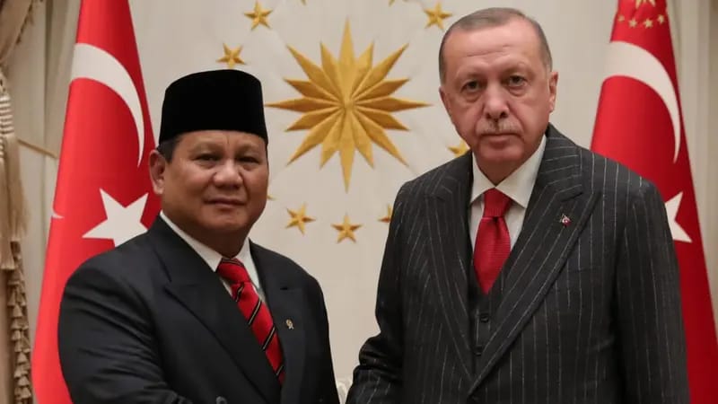 Prabowo Bakal Terima Kunjungan Kenegaraan Presiden Turki Erdogan Besok