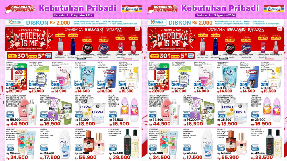 Katalog Promo Indomaret Hari ini 15 Agustus 2024, Sabun Mandi Cair hingga Pasta Gigi Mulai Rp14 Ribuan