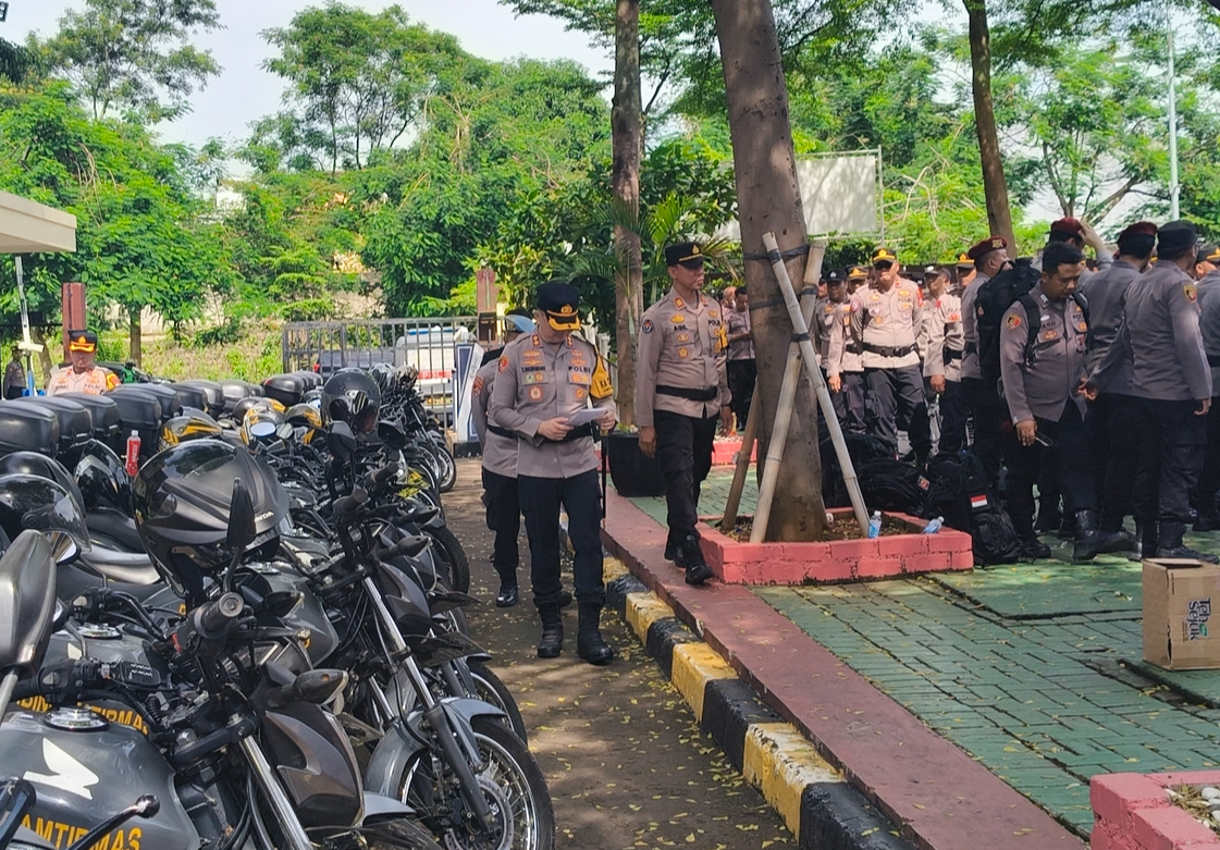 Apel Gelar Pasukan Digelar Polres Tangsel Jelang Pilkada Serentak 2024