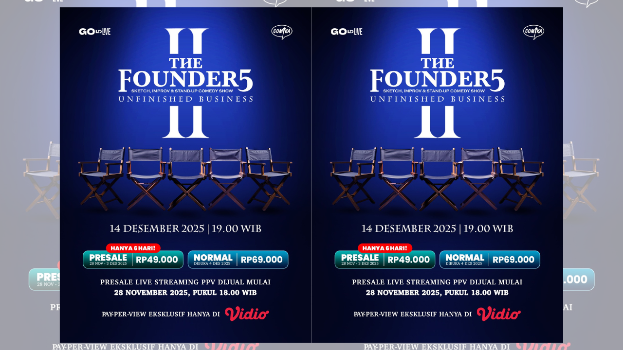 The Founder5 II Siap Tampil di Istora, Penonton Bisa Saksikan Live Streaming Eksklusif di Vidio