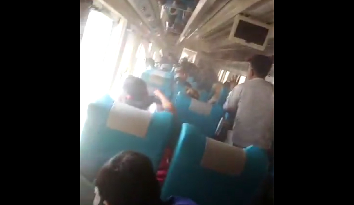 Video Kondisi Penumpang Dalam Gerbong Kereta Argo Semeru Setelah Alami Kecelakaan Beredar, Barang Berantakan di Lantai