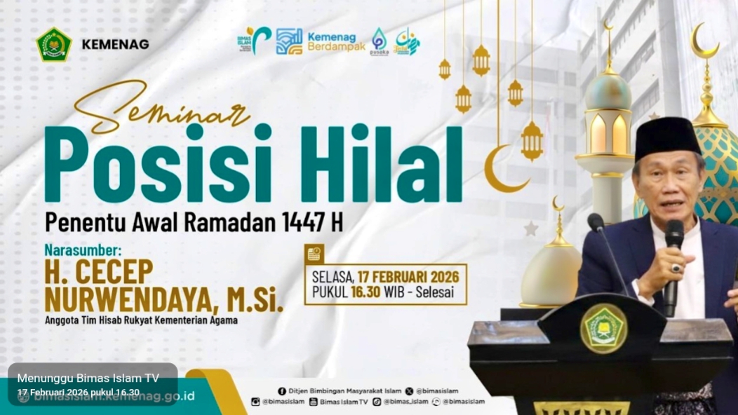 Sedang Berlangsung, Link Live Streaming Sidang Isbat Awal Puasa Ramadan 2026 yang Disiarkan Ditjen Bimas