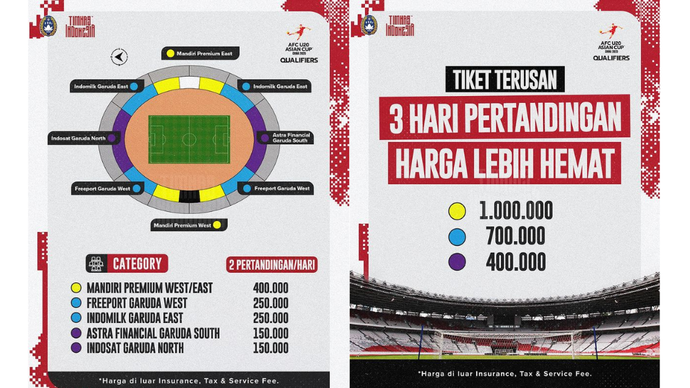 Hari Ini! Link dan Cara Beli Tiket Timnas Indonesia di Kualifikasi Piala Asia U-20 2025 di GBK