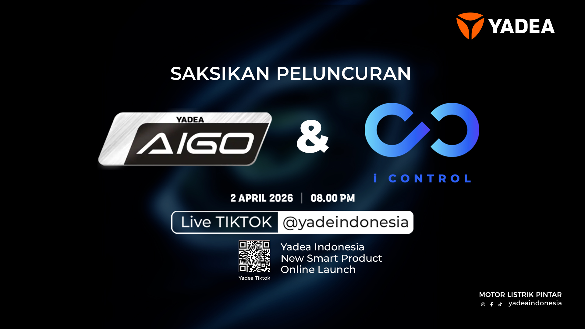 Catat Tanggalnya! Motor Listrik Terbaru Yadea Bakal Meluncur di Indonesia Secara Live di TikTok