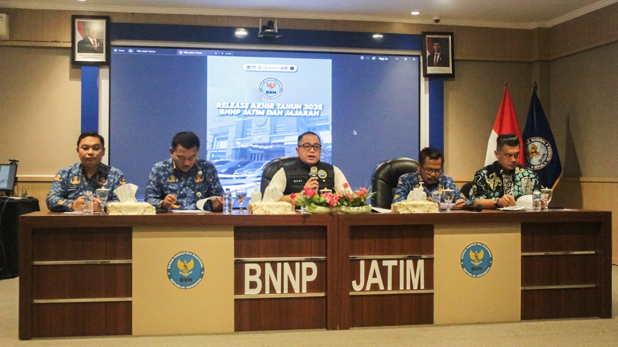 BNNP Jatim Ungkap Empat Jaringan Besar Narkotika Sepanjang 2025