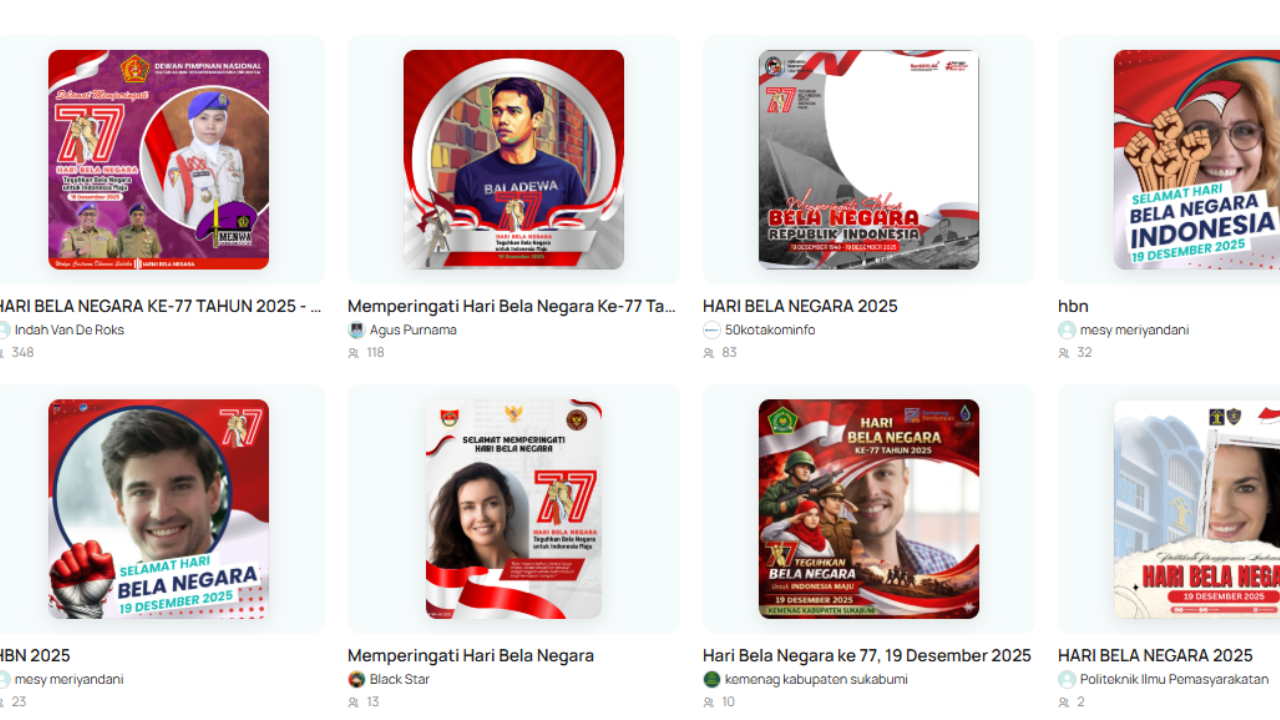 20 Link Twibbon Hari Bela Negara 2025 Terbaru dan Gratis Lengkap Ucapan, Share ke Medsos Untuk Semangat Cinta Tanah Air