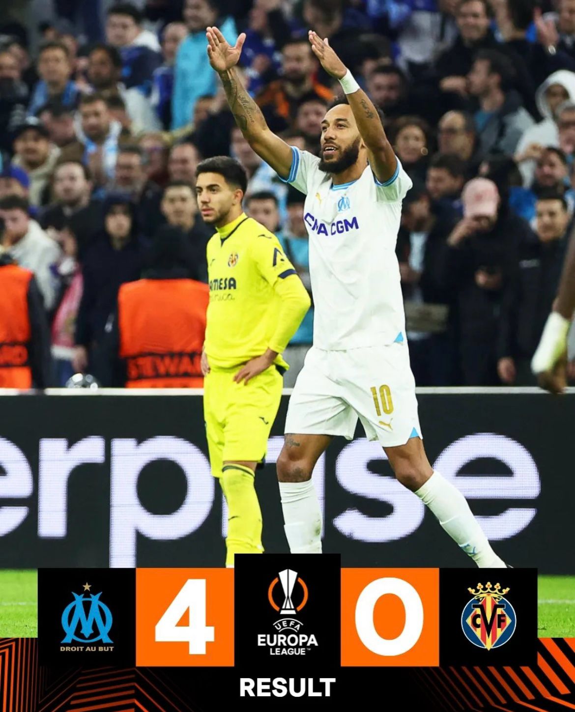 16 Besar Liga Europa: Marseille Tumbangkan Villarreal, Empat Gol Tanpa Balas!