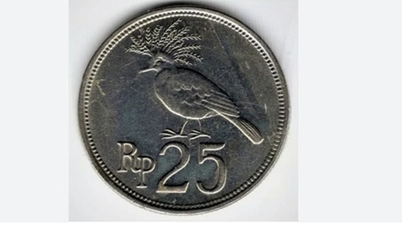 Segini Taksiran Harga Koin Kuno 25 Rupiah Tahun 1971